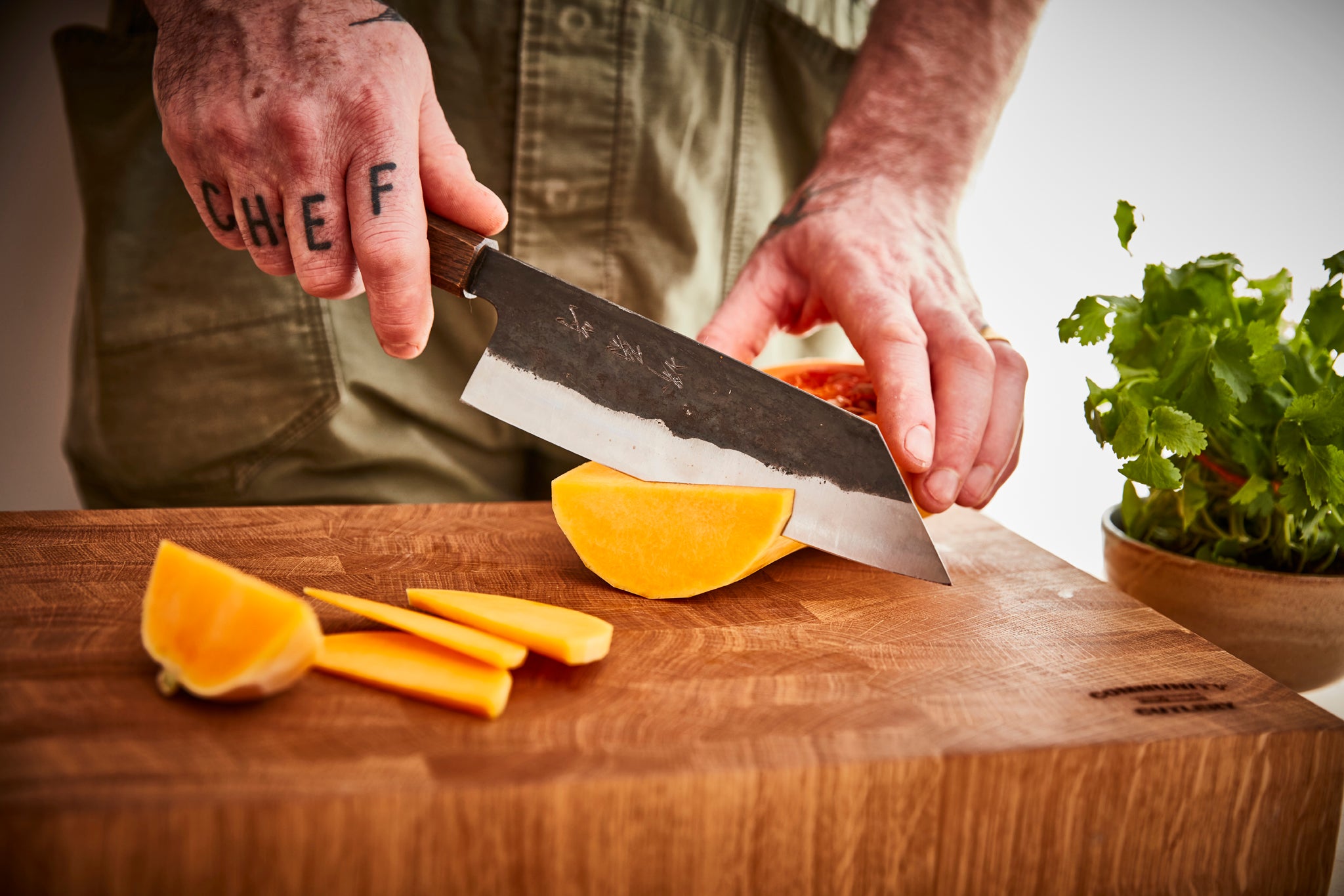 Slice your way through meal prep with the Kurouchi Chef Knife by