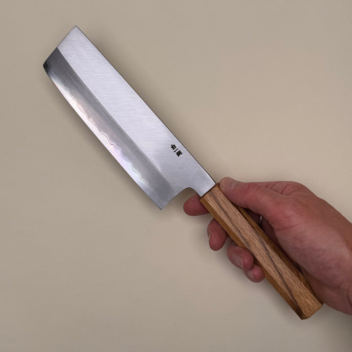 Sakai Kikumori Nakagawa nakiri knife oak handle 18cm community cutlery