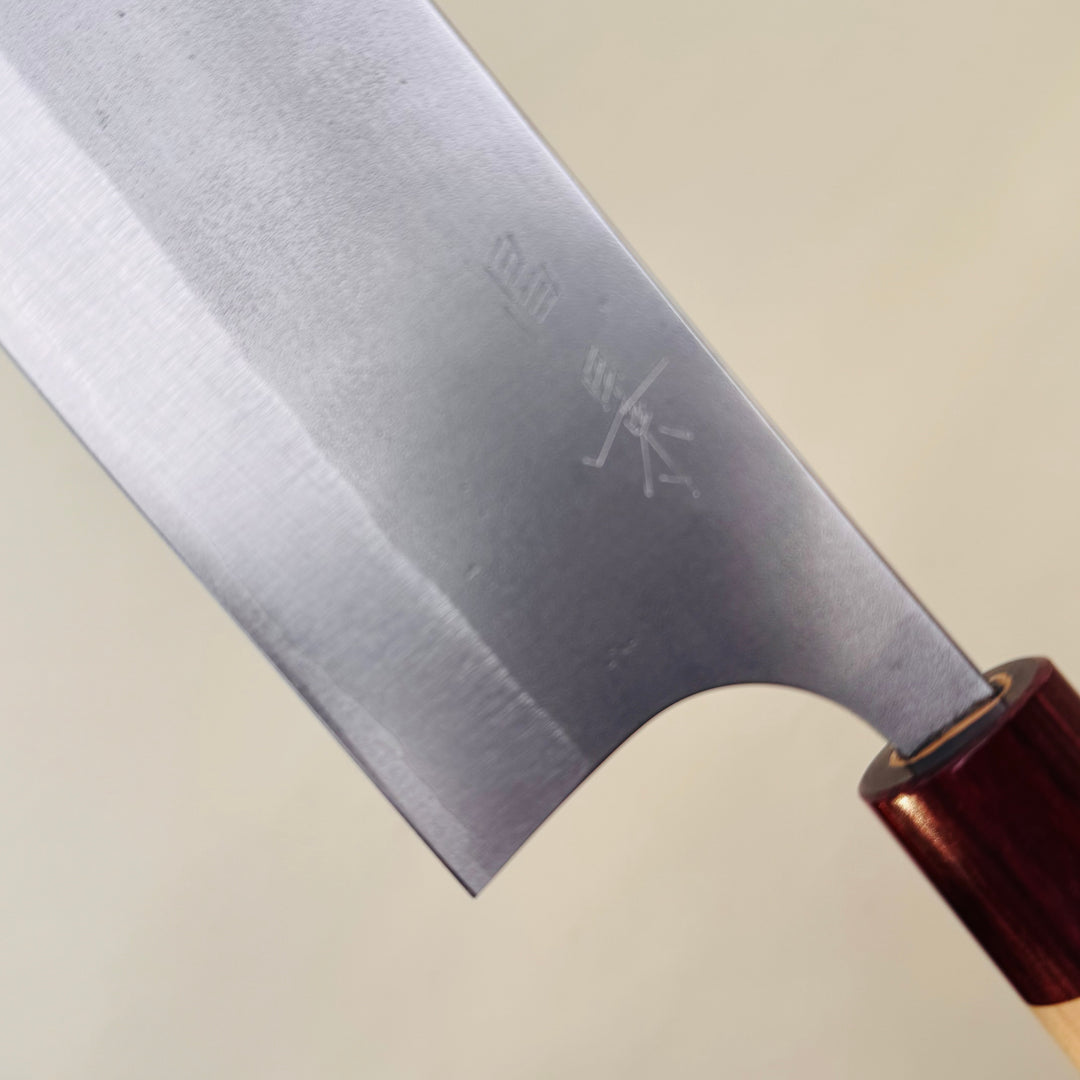 Masakage Yuki Nakiri -stainless clad san mai -carbon steel -community cutlery