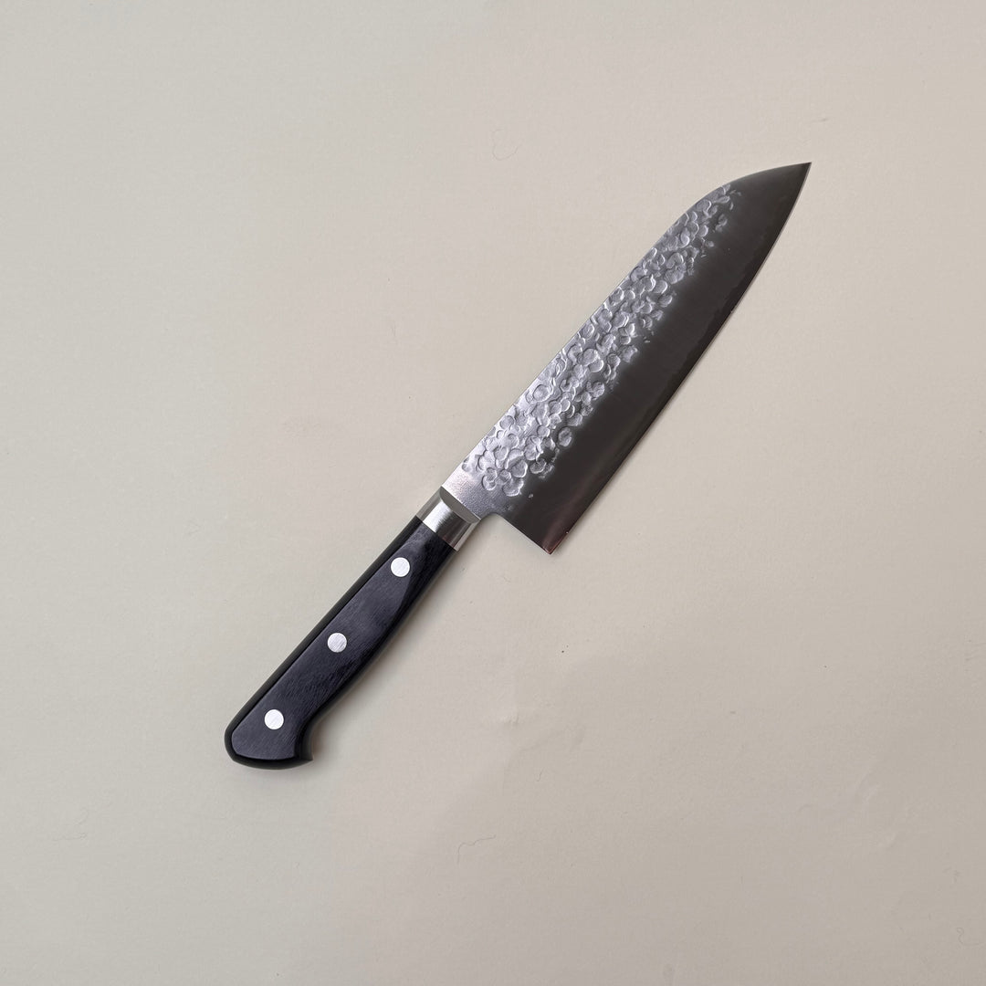 Takamura VG10 Tsuchime Santoku carbon steel community cutlery