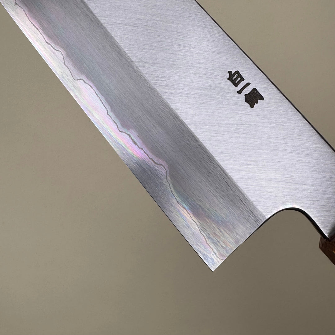 Sakai Kikumori Nakagawa kiritsu santoku knife oak handle 18cm community cutlery