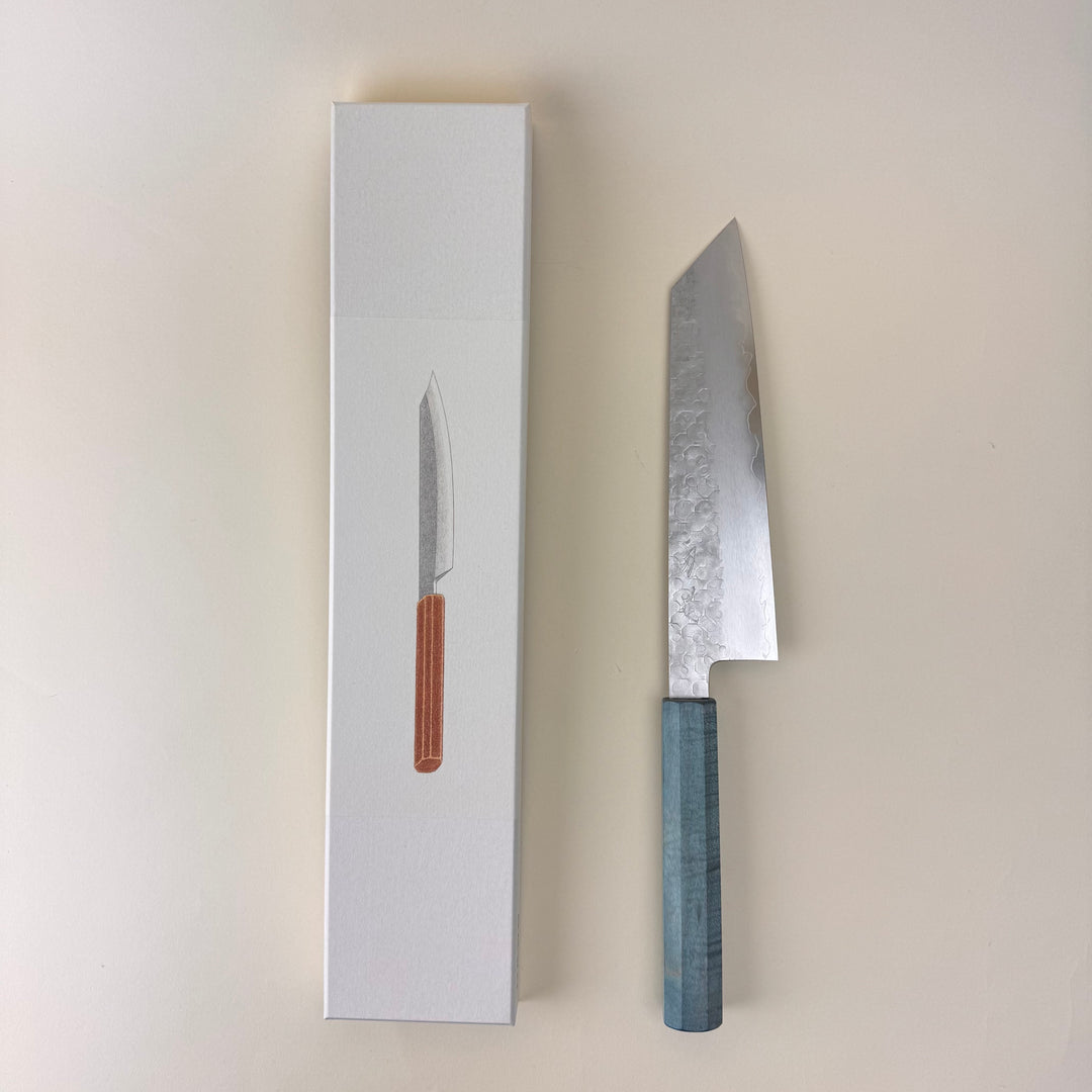 Hado Shiosai K Gyuto Blue Stabilised wood Handle 210mm stainless steel community cutlery