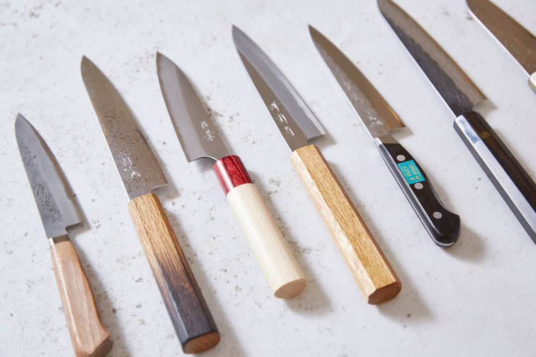7 Japanese petty knives, small knives for precision slicing and detailed kitchen tasks 