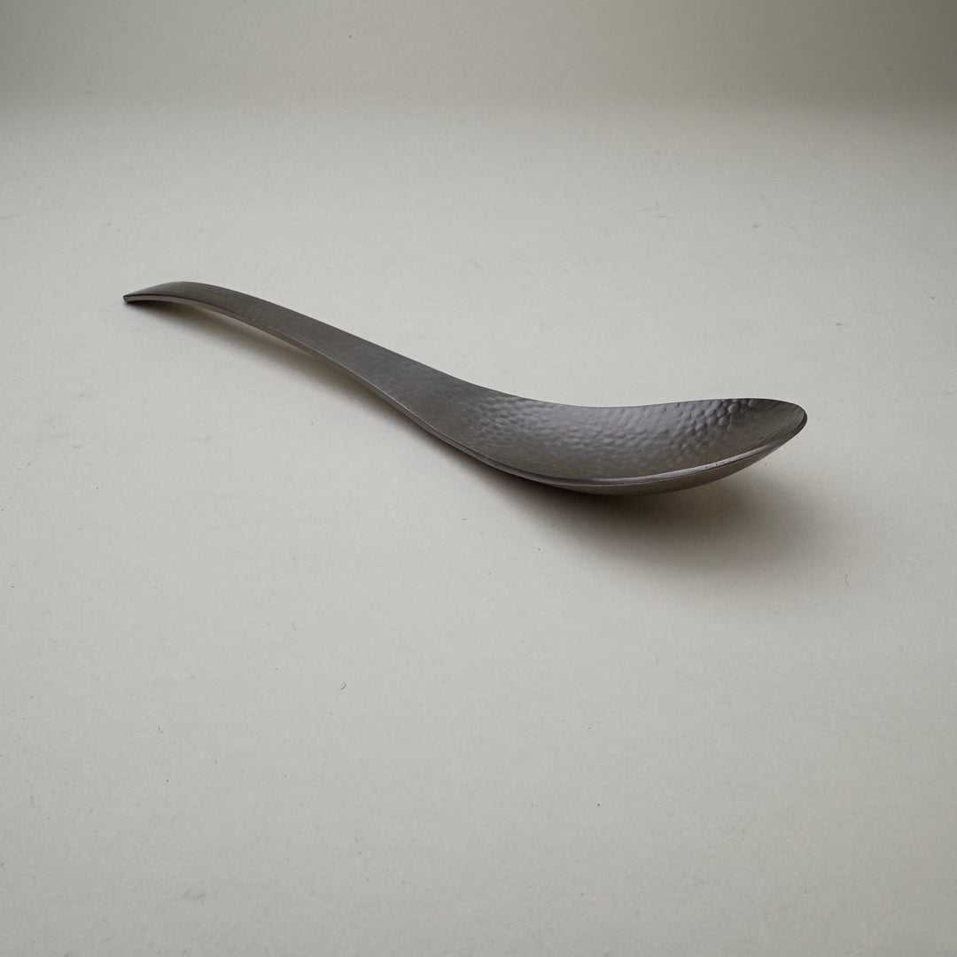 Hammered Stainless Steel Ramen Spoon