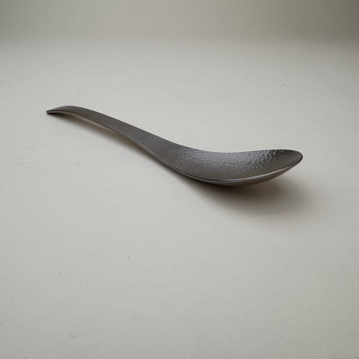 Hammered Stainless Steel Ramen Spoon