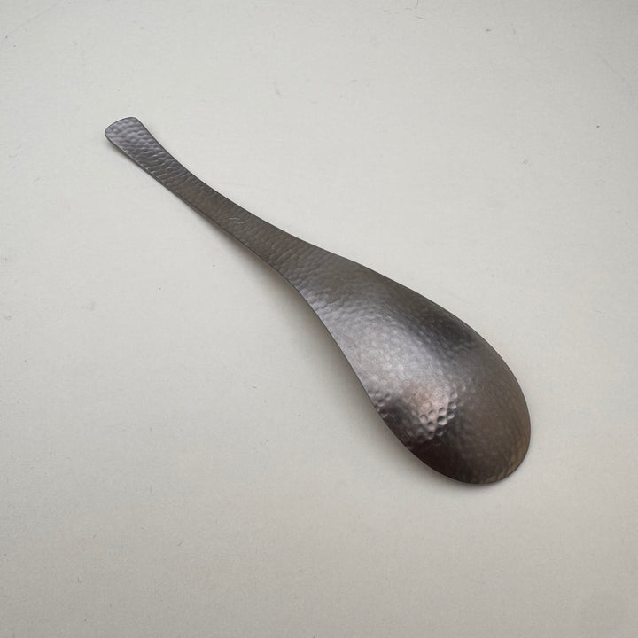Hammered Stainless Steel Ramen Spoon