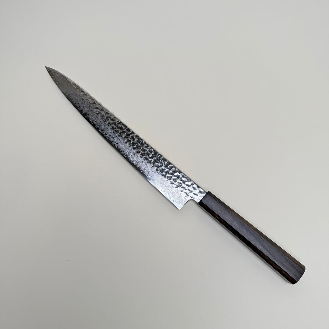 Hatsukokoro Hayabusa VG10 Damascus Tsuchime Sujihiki Knife 270mm