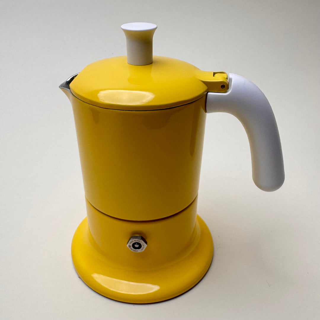 3 Cup Italian Moka Pot - Yellow - Community Cutlery