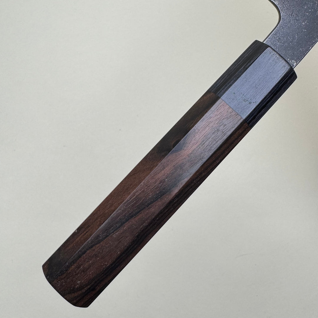 Mutsumi Honoura Blue Super Kurouchi Suminagashi Gyuto Knife 180mm