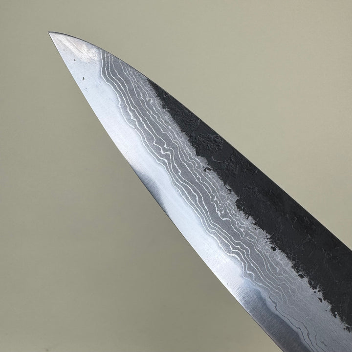 Mutsumi Honoura Blue Super Kurouchi Suminagashi Sujihiki Knife 270mm