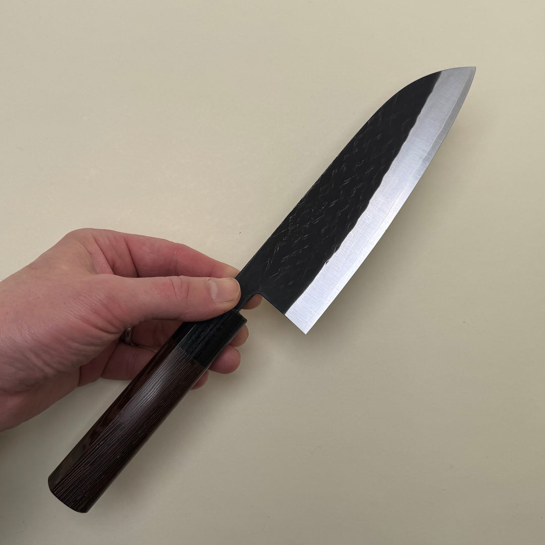 Ohishi SLD Kurouchi Tsuchime Santoku 165mm