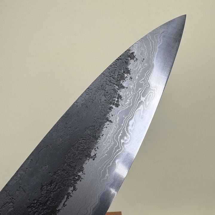 Mutsumi Honoura Blue Super Kurouchi Suminagashi Gyuto Knife 270mm