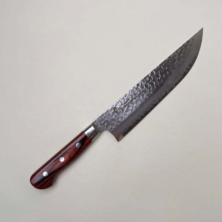 Sakai Takayuki 33 Layer Tsuchime Damascus Butchers Knife 210mm