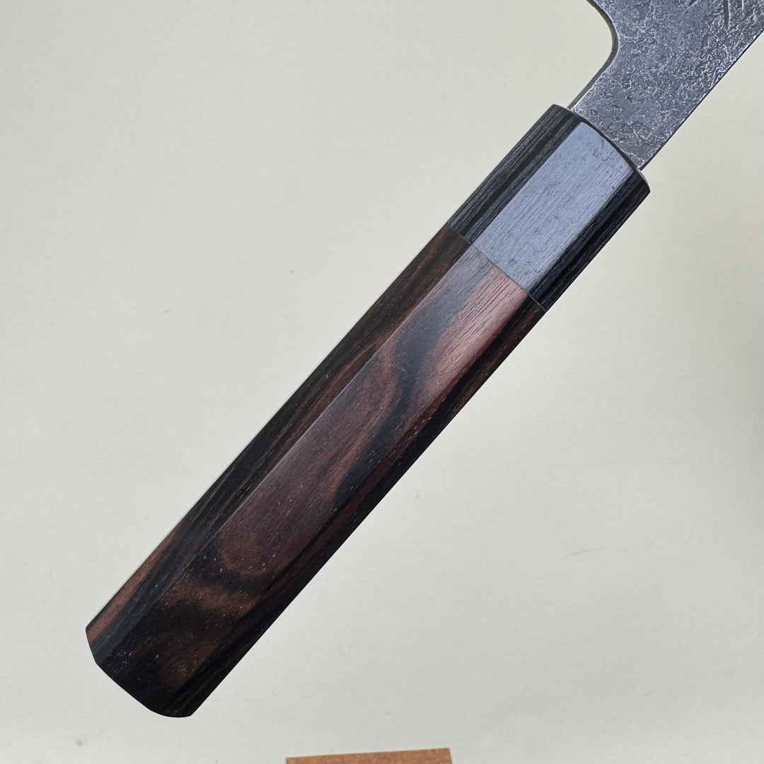 Mutsumi Honoura Blue Super Kurouchi Suminagashi Gyuto Knife 210mm
