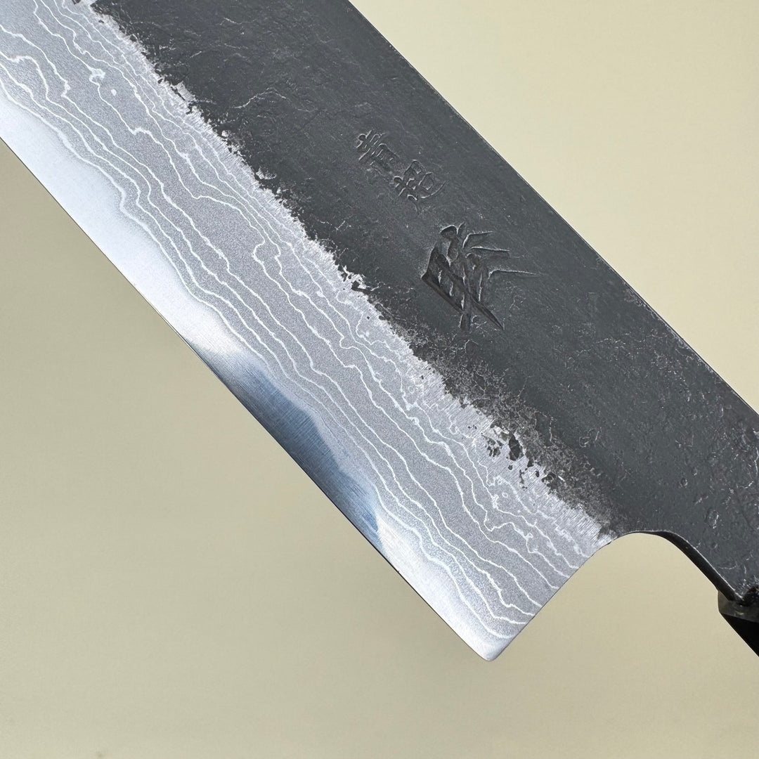 Mutsumi Honoura Blue Super Kurouchi Suminagashi Sujihiki Knife 270mm