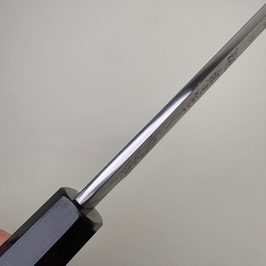 Sakai Takayuki Hana Fubuki Kengata Yanagiba, with Hand Engraved Cherry Blossom 300mm