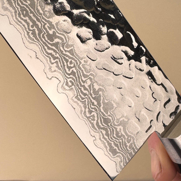 VG10 Damascus Tsuchime Santoku 180