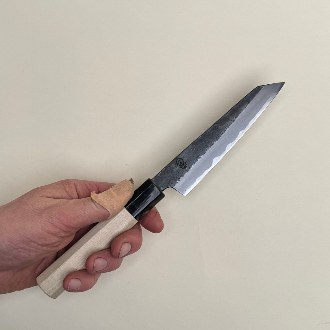 Sakai Kikumori Kikuzuki Kuro Kiristsuke Petty Knife 135mm