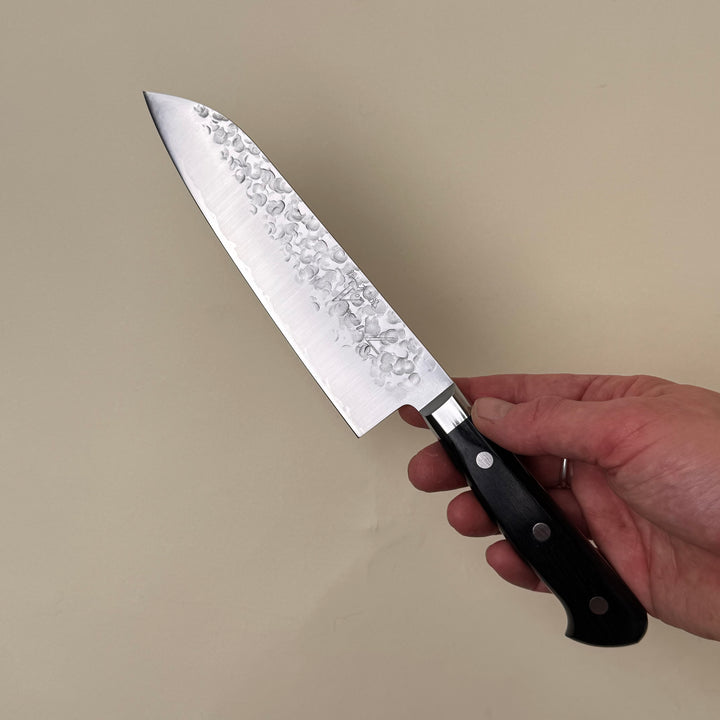 Takamura VG10 Tsuchime Santoku carbon steel community cutlery