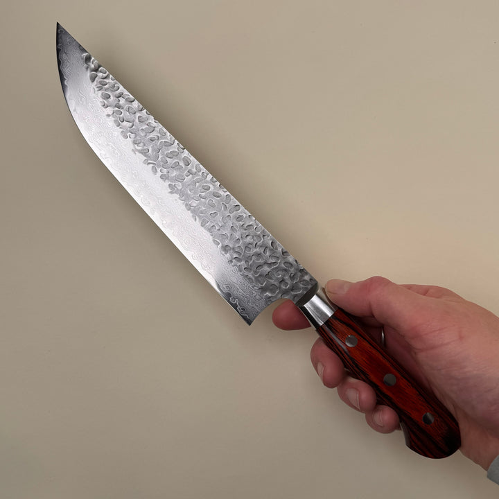 Sakai Takayuki 33 Layer Tsuchime Damascus Butchers Knife 210mm