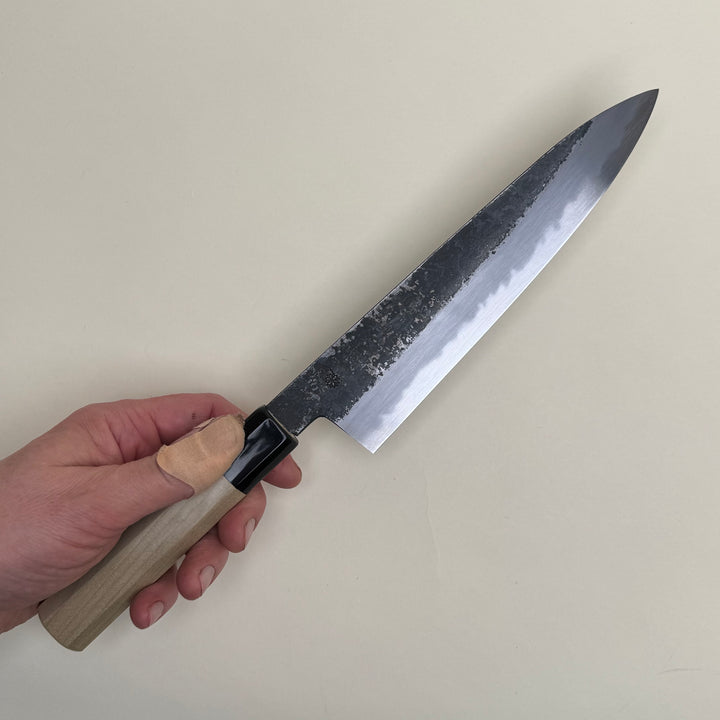 Sakai Kikumori Kikuzuki Kuro Gyuto Knife 210mm