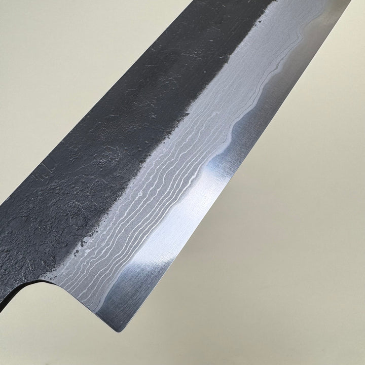 Mutsumi Honoura Blue Super Kurouchi Suminagashi Sujihiki Knife 270mm