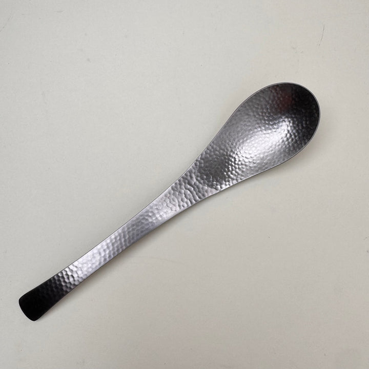 Hammered Stainless Steel Ramen Spoon