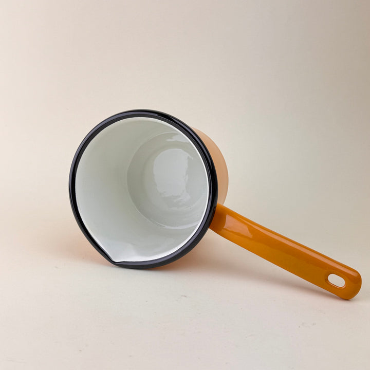 Heavy duty enamel milk pan