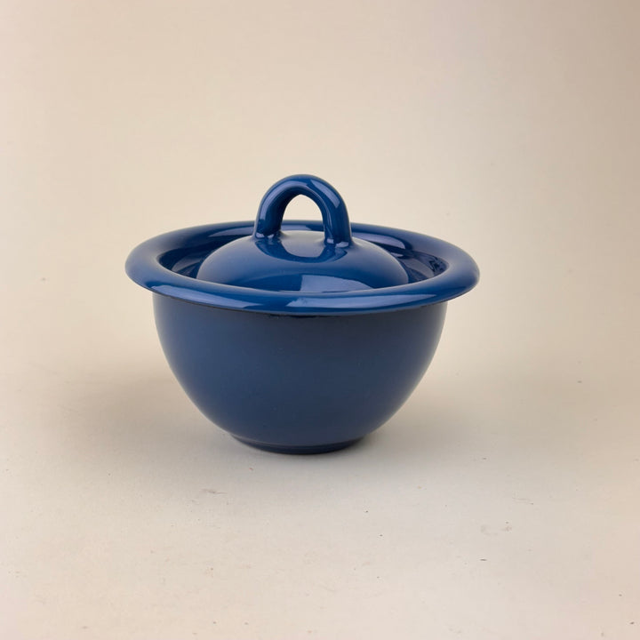Ukrainian Enamel Bowl with lid