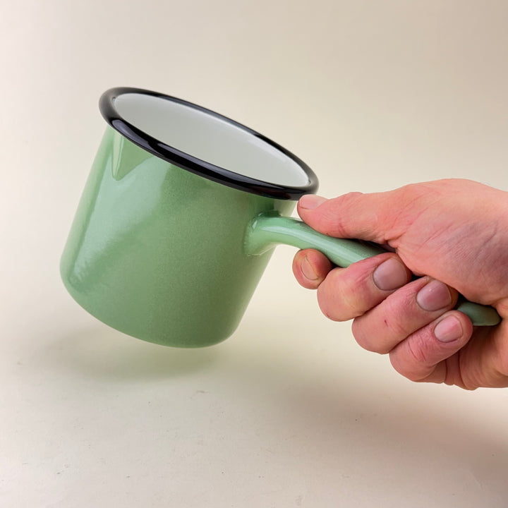 Heavy duty enamel milk pan