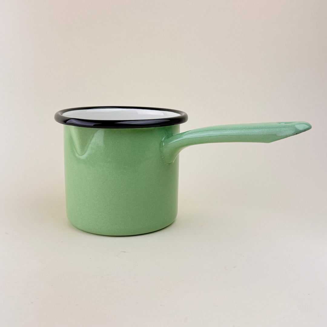 Heavy duty enamel milk pan
