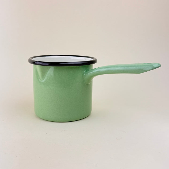 Heavy duty enamel milk pan