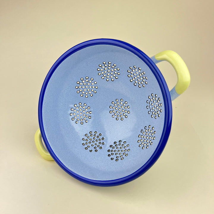 Enamel Colander - Speckled Blue
