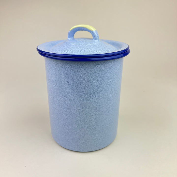 Enamel Container - Speckled Blue