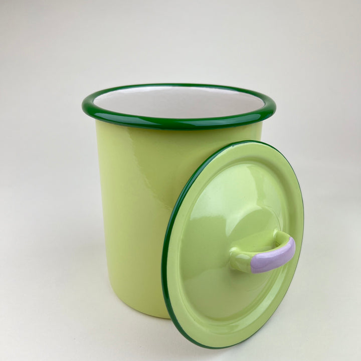 Enamel Container - Pastel Green
