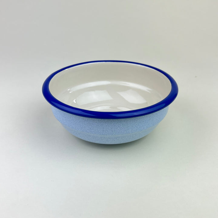Enamel Breakfast Bowl - Speckled Blue