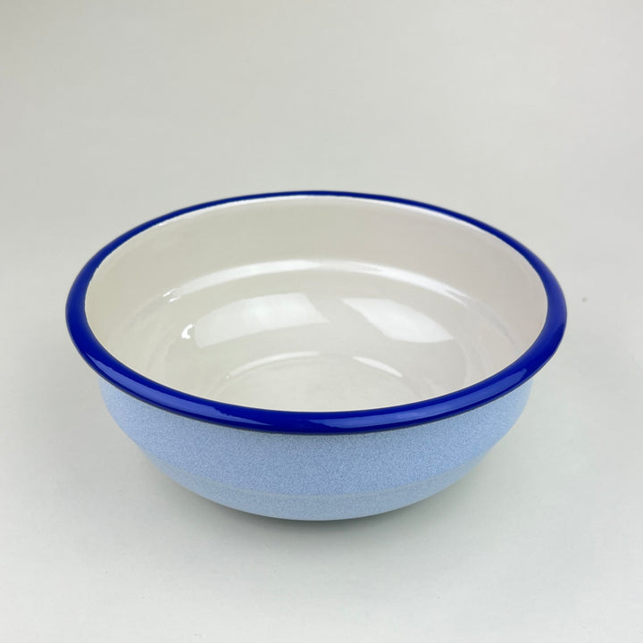 Enamel Serving Bowl - Speckled Blue