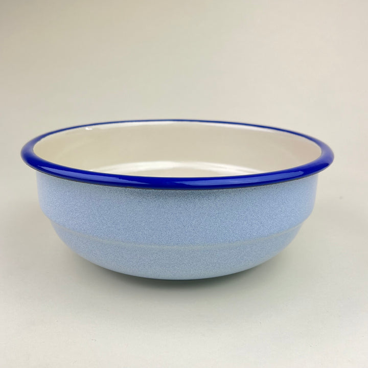 Enamel Serving Bowl - Speckled Blue