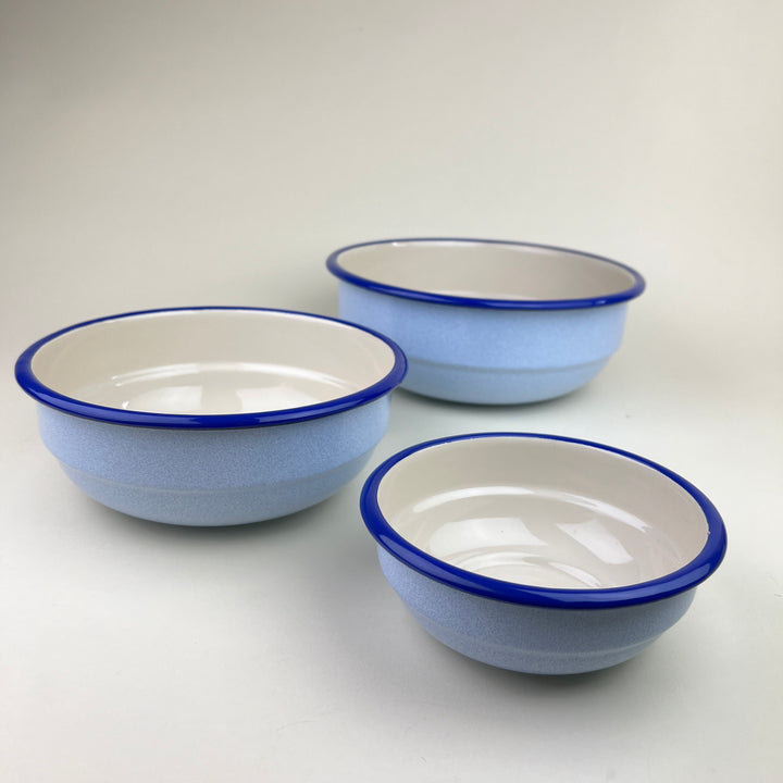 Enamel Mixing Bowl - Speckled Blue