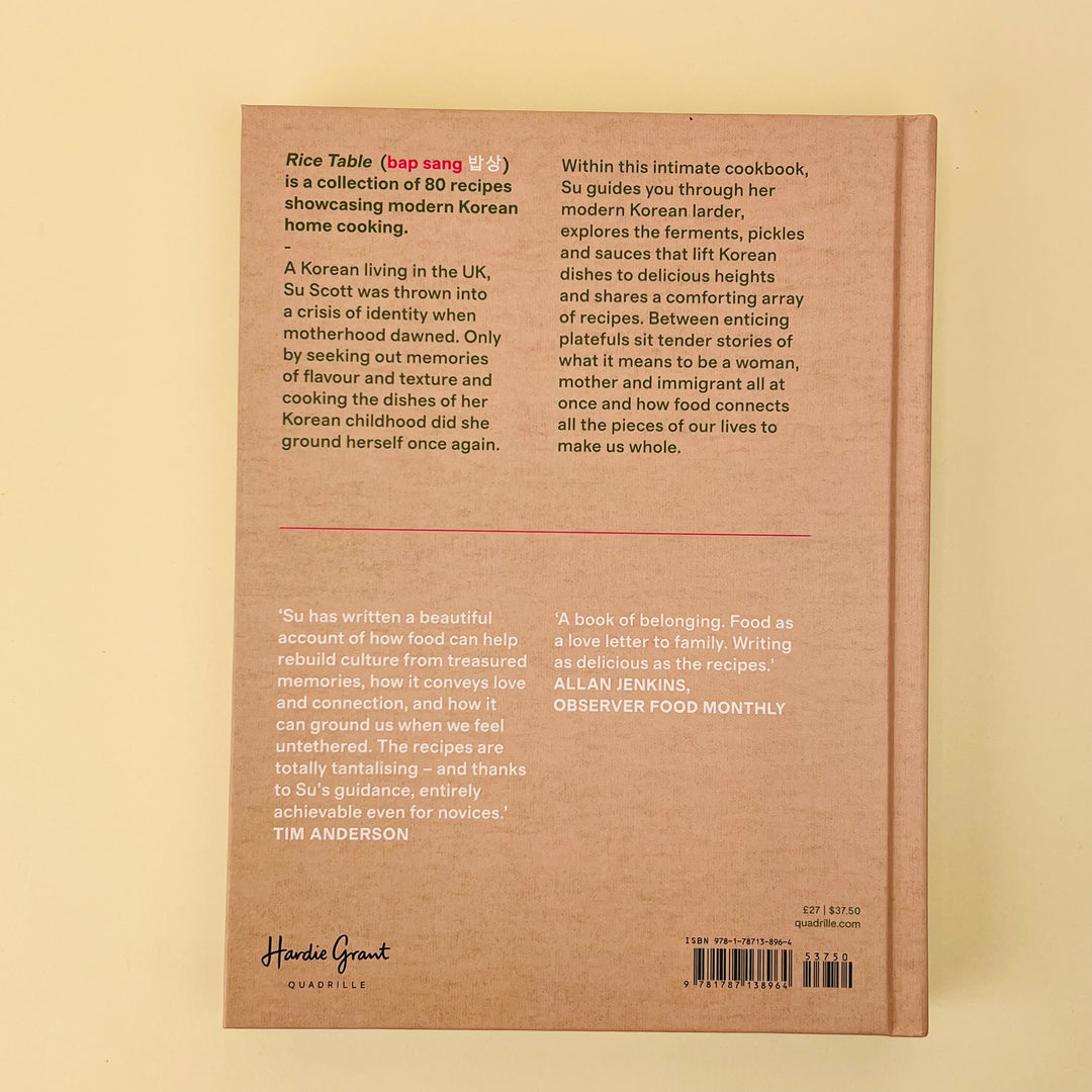 Rice Table : Korean Recipes and Stories To Feed The Soul by Su Scott
