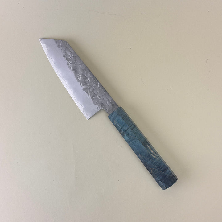 Hado Shiosai Ko Bunka Blue Stabilised Wood Handle 135mm