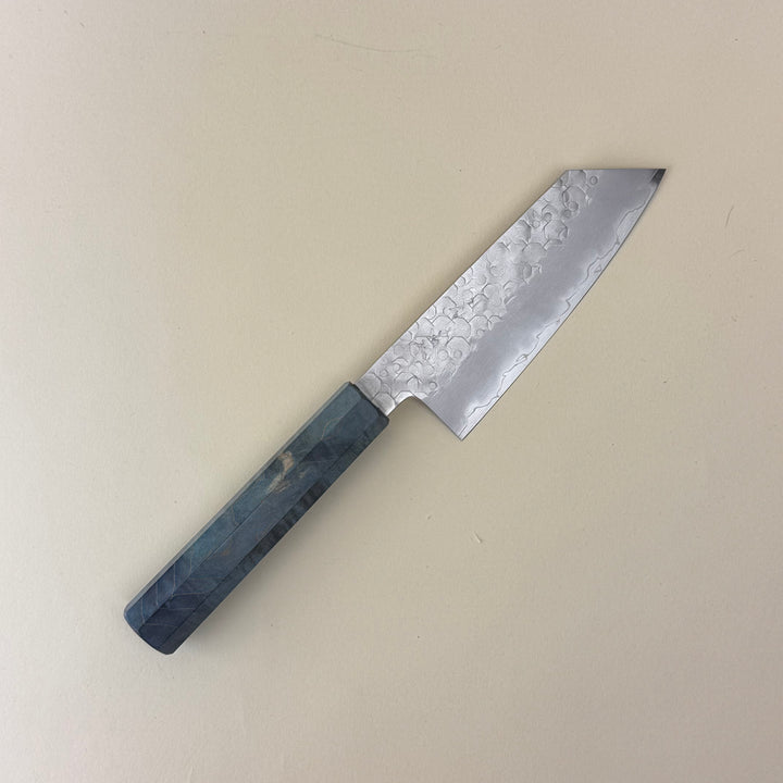 Hado Shiosai Ko Bunka Blue Stabilised Wood Handle 135mm