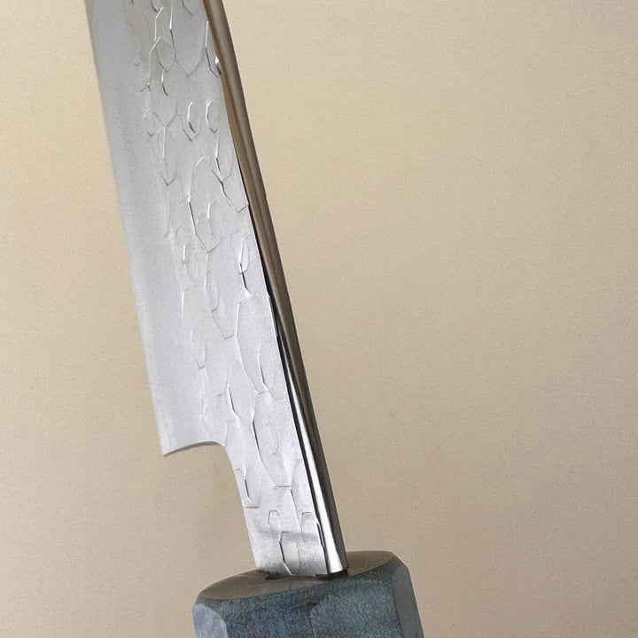 Hado Shiosai Ko Bunka Blue Stabilised Wood Handle 135mm