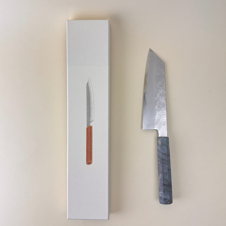 Hado Shiosai Bunka Blue Stabilised Wood Handle 180mm