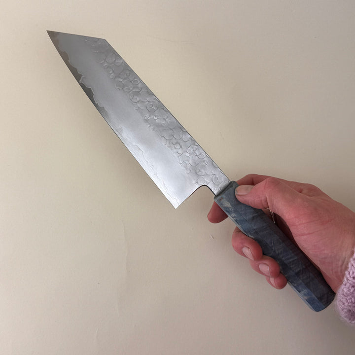 Hado Shiosai Bunka Blue Stabilised Wood Handle 180mm