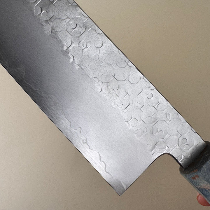 Hado Shiosai Bunka Blue Stabilised Wood Handle 180mm