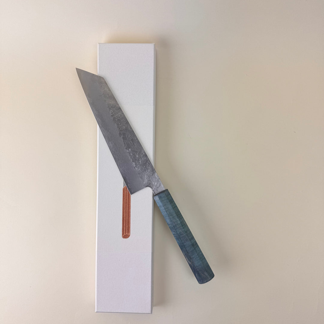 Hado Shiosai K Gyuto Blue Stabilised wood Handle 210mm