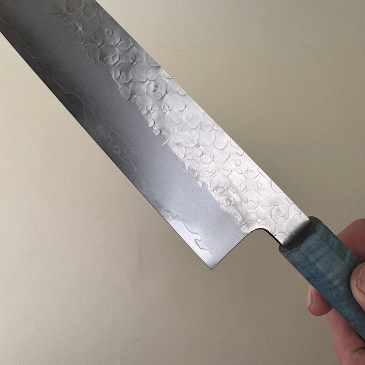 Hado Shiosai K Gyuto Blue Stabilised wood Handle 210mm
