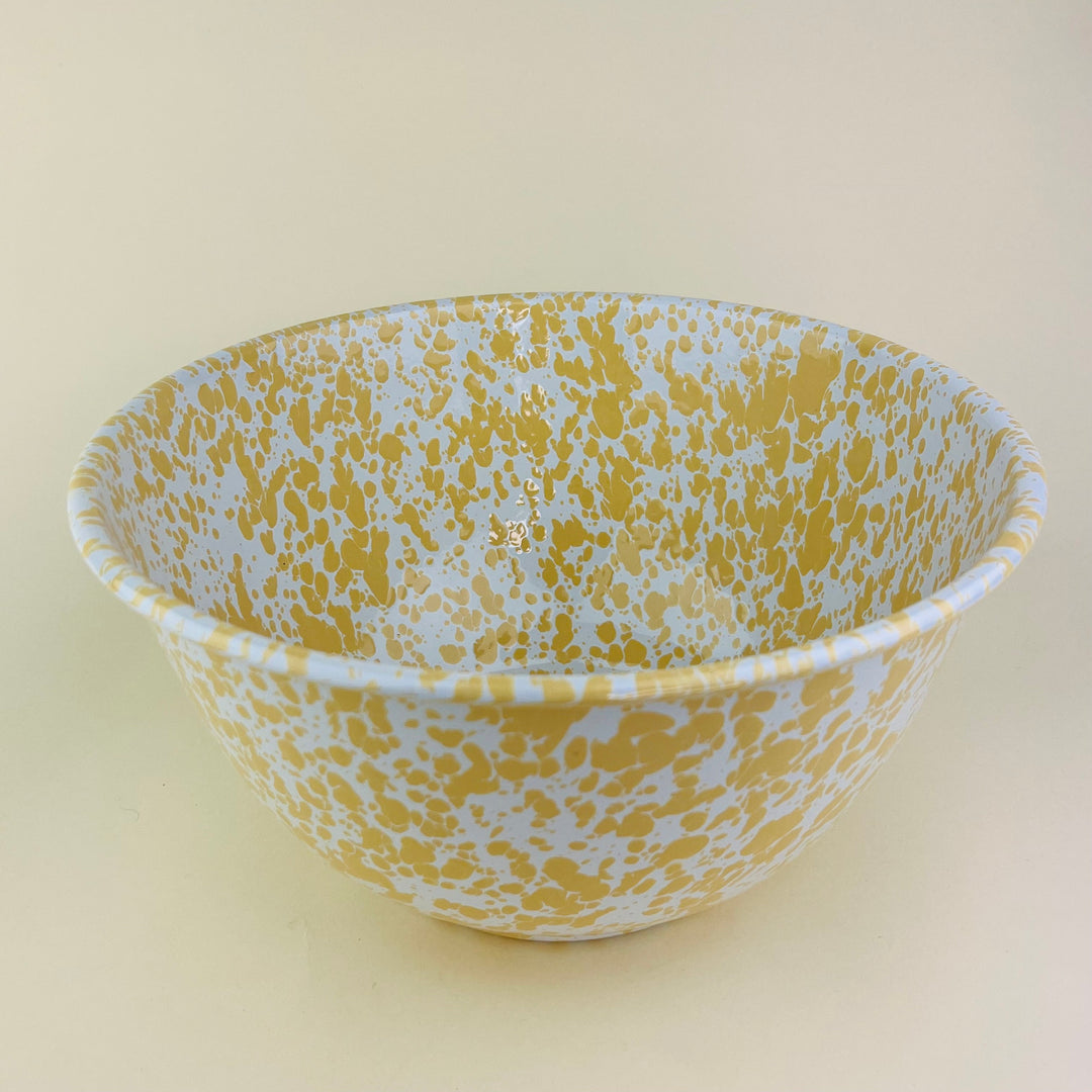 Splatter Enamelware Large Salad Bowl