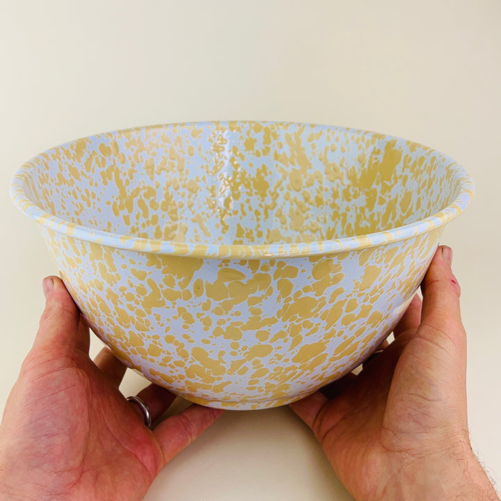 Splatter Enamelware Large Salad Bowl